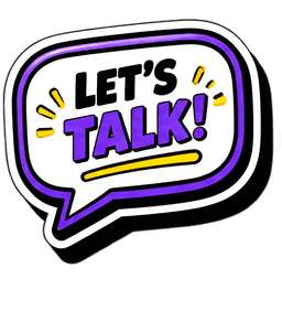 Let's Talk Badge Sticker
